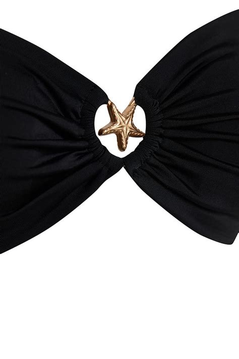 Trendyolmilla Siyah Straplez Premium Yıldız Aksesuarlı Mix Match Bikini Üstü TBESS BU