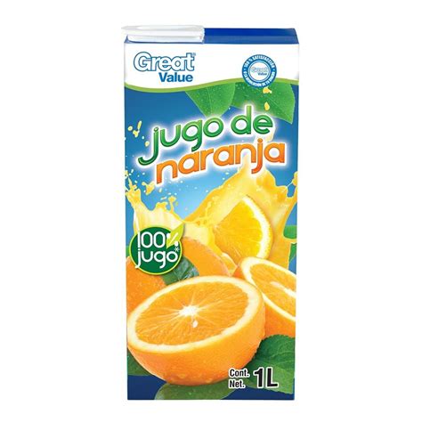 Jugo De Naranja Great Value L Walmart