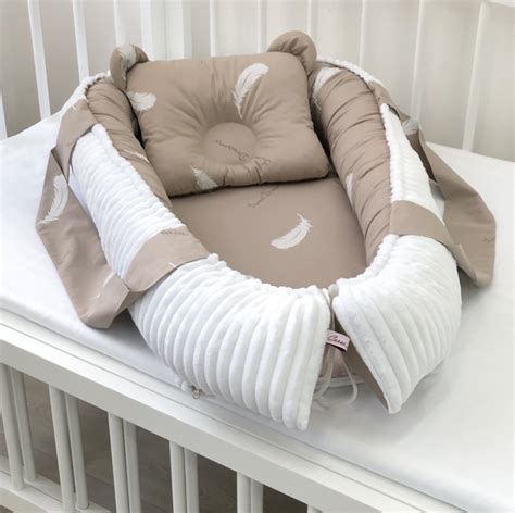 Кокон гнездышко для новорожденных Carus Textile перышки 70*35 см ...