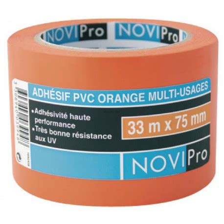 Ruban Adh Sif Pvc Plastifi Orange Novipro Longueur M