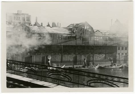 Exterior view of the damaged Hamburg Dammtor train station in Hamburg