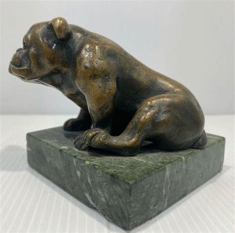 Antique Bronze Bulldog Iapello Arts And Antiques