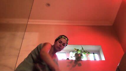 Hairy Brunette Dressing Swinging Tits