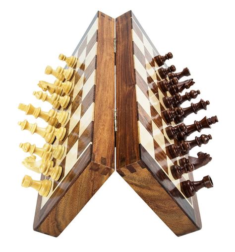 Handmade Magnetic Folding Chess Board Set Game Wooden Chess Etsy