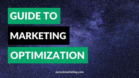 The Small Business Owners Guide To Marketing Optimization