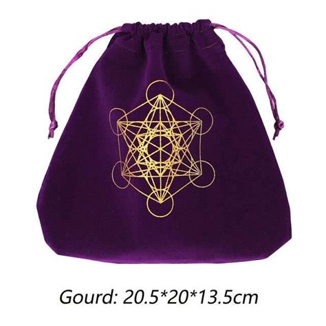 Jeu De Des Sac De Rangement En Velours Pentagramme Tarot Oracle