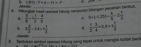 solved       jawab  hitunglah hasil operasi