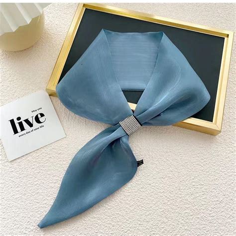 Модный женский шарф на весну и лето, маленькая шелковая сумка с ручкой ...