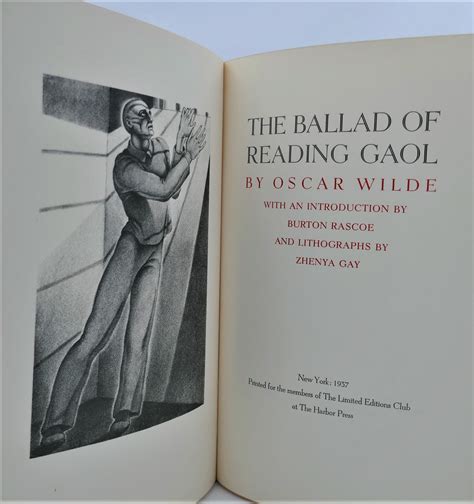 The Ballad Of Reading Gaol Lithographs By Zhenya Gay Ulysses Rare Books