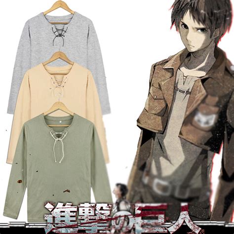 Attack On Titan Shingeki No Kyojin Eren Jaeger Training Corps Cosplay Costume ...