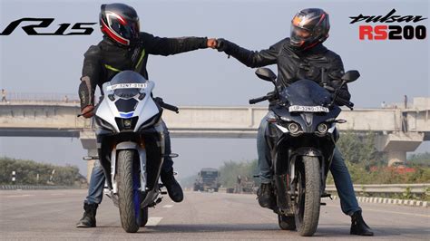 2024 Yamaha R15m Vs Bajaj RS200 Drag Race YouTube