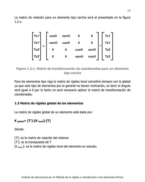 Análisis Matricial De Estructuras Por El Metodo De Rigidezpdf