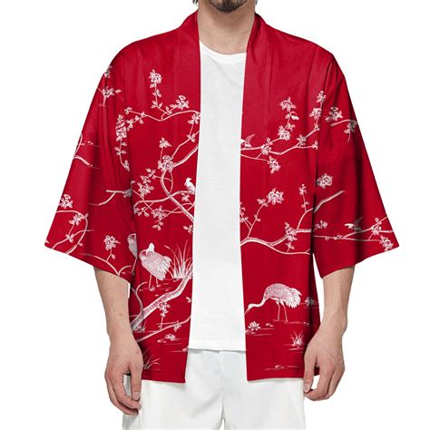 Eileial Men S Kimono Cardigan Jackets Casual Long Sleeve Open Front Coat Lightweight Yukata