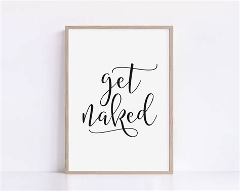 Funny Bathroom Wall Art Get Naked Print Modern Bathroom Decor Digital
