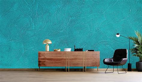 Teal Turquoise Solid Texture Wallpaper for Wall - Magic Decor