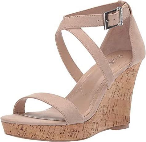 Charles By Charles David Launch Nude Cork Platform Wedge Heel Sandals Nude Walmart