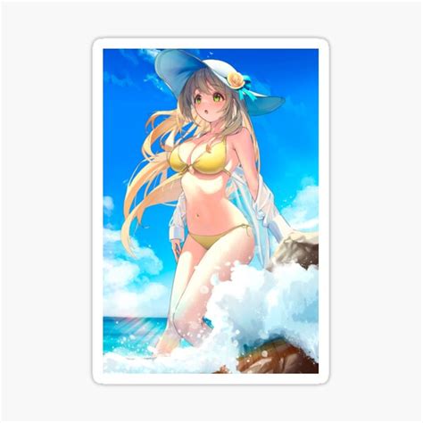 Pegatina Izayoi Nonomi Bikini Archivo Azul Lewd BA Sexy Tetas Pechos Panty Lascivo Anime