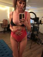 Zaful Lace Up Polka Dot Suspender Bikini Set In Multi C Zaful