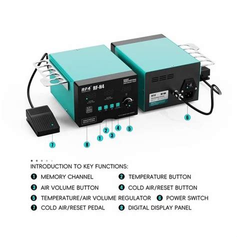 Rf Rf H Lead Free Esd Bga Hot Air Soldering Rework Station W At Piece Smd