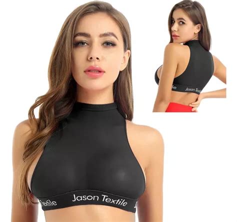 Top Bra Transparente Ajustado Unitalla Mujer Lenceria Sexy Meses Sin