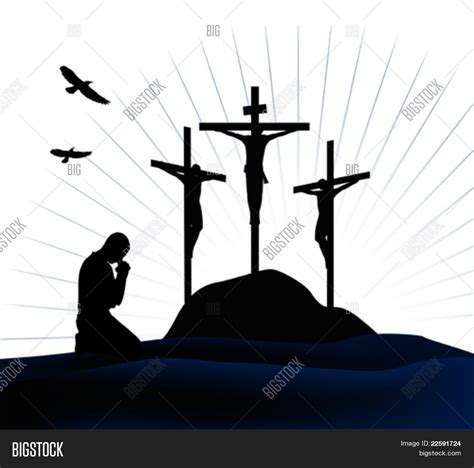 Crucifixion Silhouettes Three Vector And Photo Bigstock