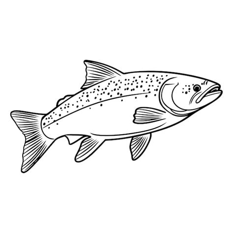 Premium Vector Salmon Fish Icon Outline Illustration Of Salmon Fish