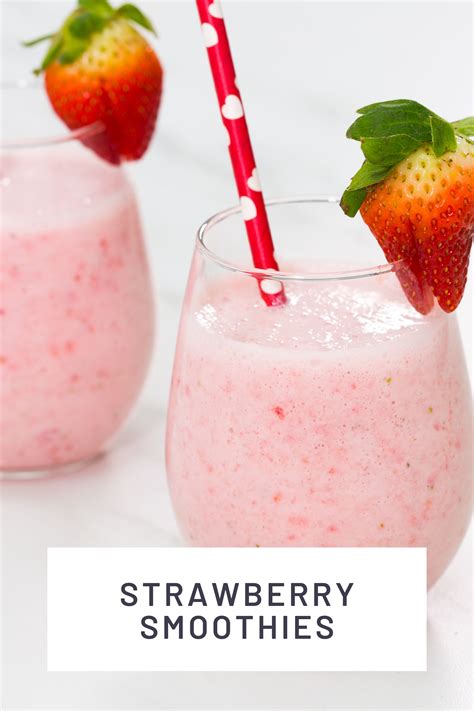 Refreshing Strawberry Smoothies
