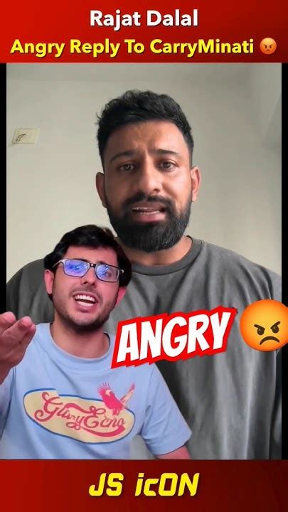 Rajat Dalal Angry Reply To Carryminati Roast Video 😡 Shorts