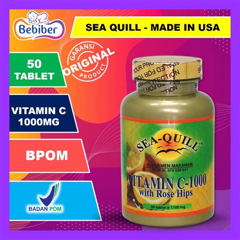 Jual Sea Quill Vitamin C 1000Mg Isi 50 Tablet Sea Quill Vitamin C