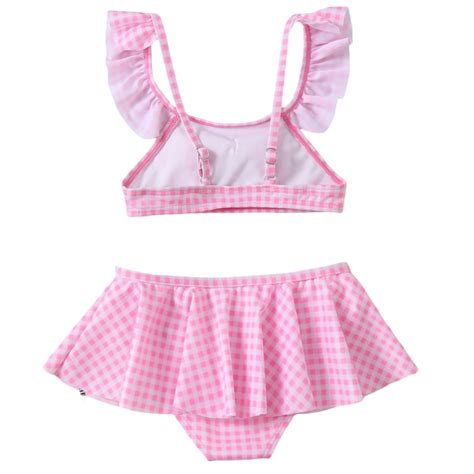 Hiijoy Big Girls Bikini Swimsuit Plaid Ruffle Bow Beach Bathing Suit Swimwear Piece Walmart