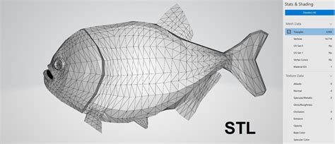 Piranha Low Poly Fish 3D Model CGTrader