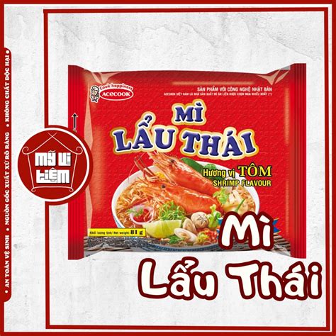Acecook Thai Shrimp Hot Pot Noodles 80G Shrimp Noodles With My Vi Shop Flavors Shopee Malaysia