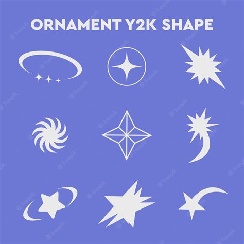 Premium Vector | Ornament y2k pack stars sunburst