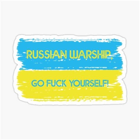 Russian Warship Go Fuck Yourself Essential Sticker By Charlesekokob Redbubble