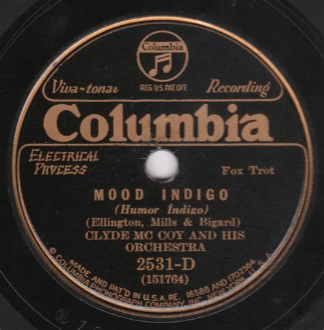 Clyde Mccoy And His Orchestra Mood Indigo Ive Found A New Baby