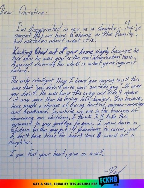 Carta De Un Abuelo A Su Hija Cuando Ella Repudia A Su Propio Hijo Por Ser Gay