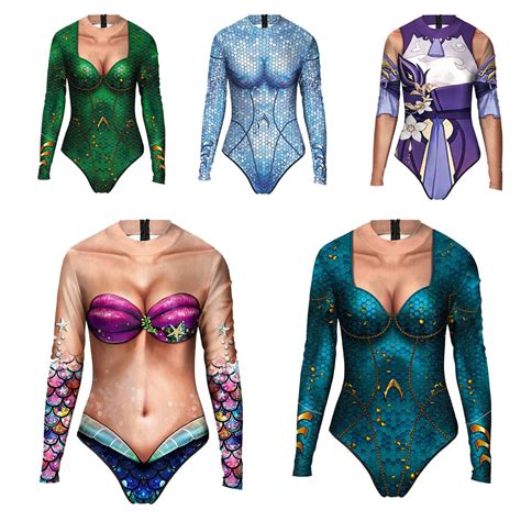 Women One Piece Mermaid Fish Scale 3D Printed Swimsuit Bikini Adults Sexy Swimwear For Summer