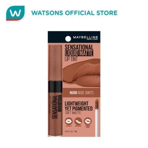33 MAYBELLINE Sensational Liquid Matte Lipstick Nu08 Nude Shots 7Ml