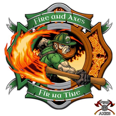 Fir Na Tine Irish Firefighter Decal Only At Fire And Axes