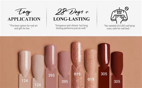 Amazon Azurebeauty Dip Powder Nail Kit Starter Fall Colors Skin Nude Brown Glitter