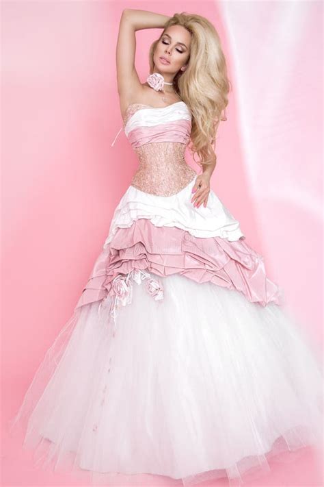 Beautiful Blonde Female Model In A Wedding Lingerie Stock Photo Image Of Aesthetic Female