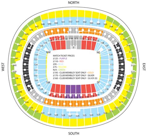 Wembley Stadium Seating Map