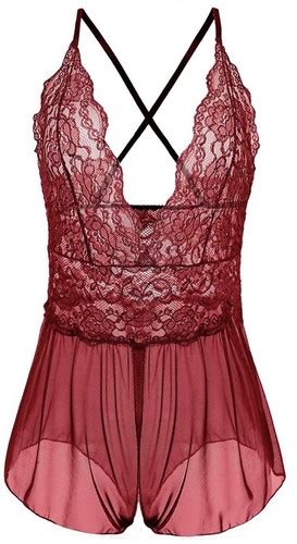 Lovermate L Sexy Nighty Teddy Sheer Lace Sleepwear Crotchless Lingerie Ebay