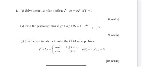 Solved A ﻿solve The Initial Value Problem