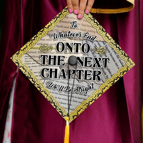 Custom Bookish Graduation Cap Topper, Personalized Book Lovers Grad Cap