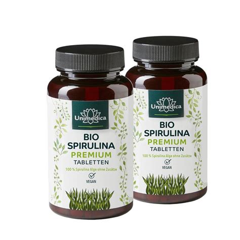 2er Sparset Bio Spirulina Premium 6000 Mg Pro Tagesdosis 3 X 4