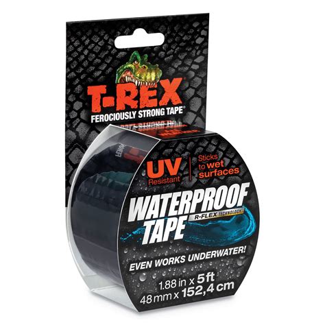 Waterproof Tape, 3" Core, 2" x 5 ft, Black - Reparto