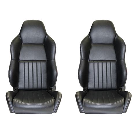 Classic High Back Pu Leather Bucket Seat Pair2 Car Reclinable Holden