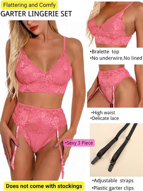 Buy Kaei Shi Sexy Lingerie For Women High Waisted Lace Bra And Panty Sets Piece Lingerie Set