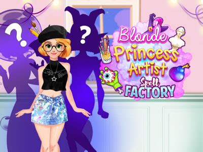 Blonde Princess Artist Spell Factory Game On GirlG